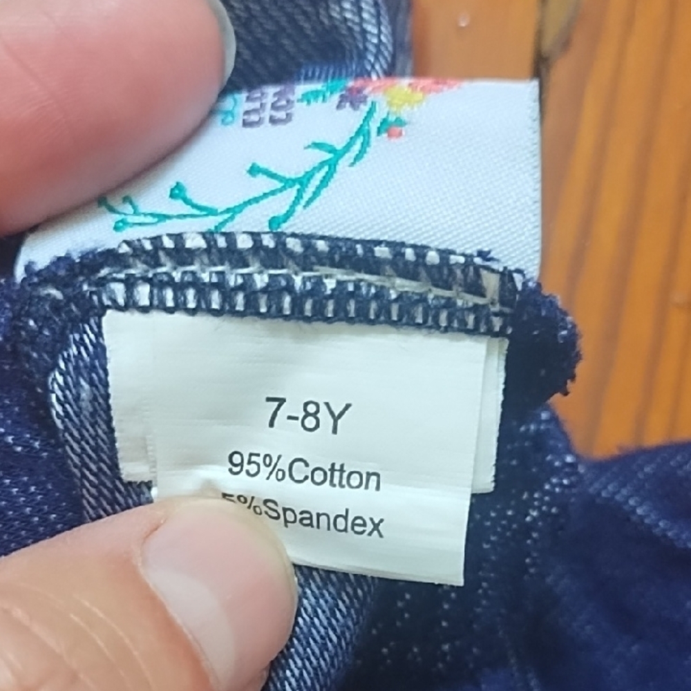 Denim Color Ruffle Pants - Picture 3 of 4